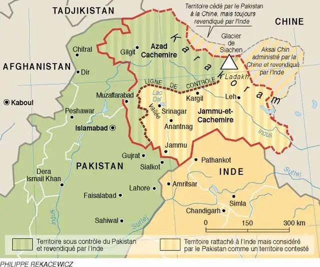 Carte du Cachemire