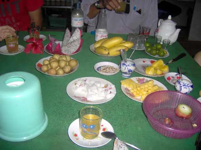 Fruits, noix de coco et alcool de riz - delta du Mékong
