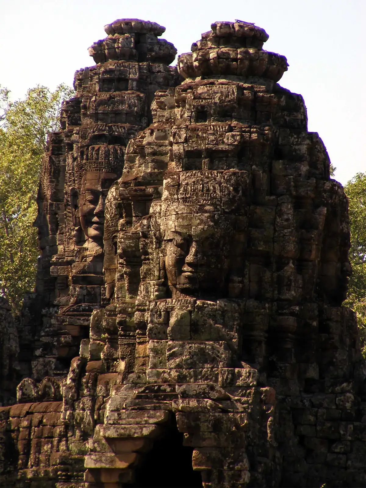 Visages souriants du temple Bayon - Angkor